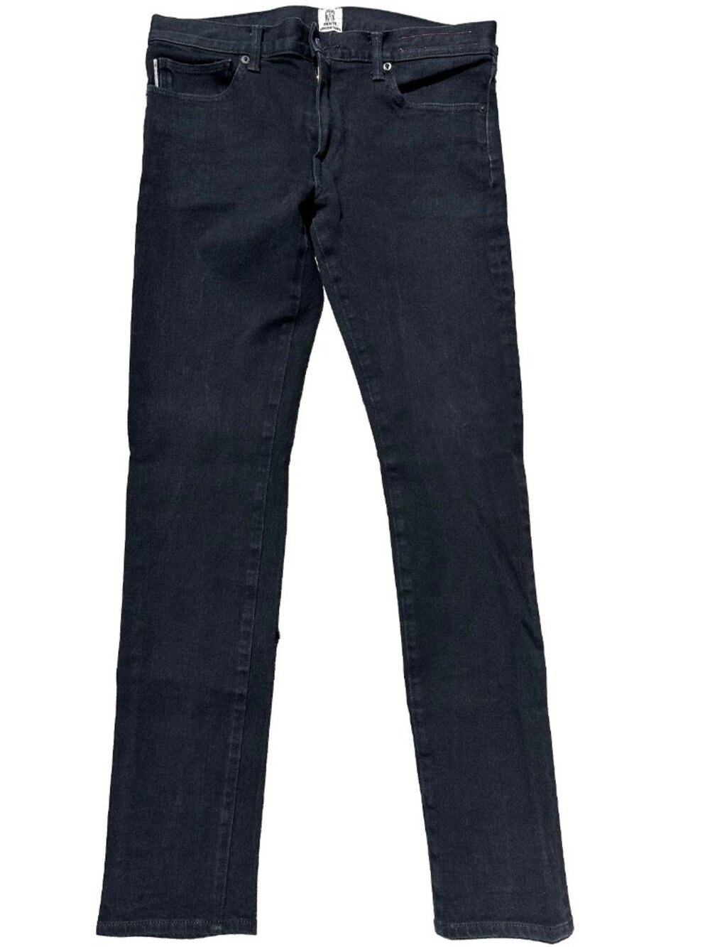 Hiroshi Kato The Needle Raw 4-Way Black Skinny Denim Jeans Size 32x30